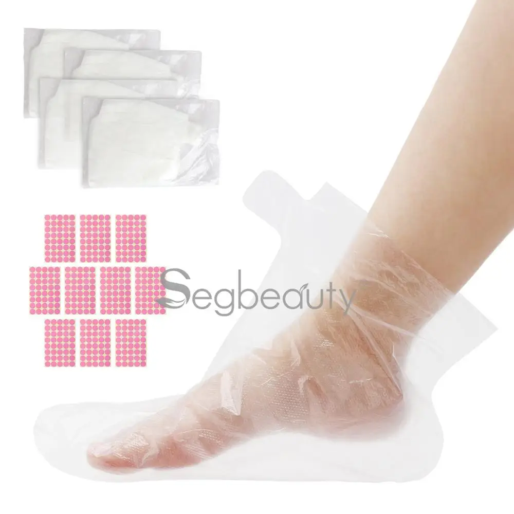 

Segbeauty 400pcs Paraffin Wax Therabath Liners Foot Spa Paraffin Bags Plastic Mitts Socks Hot Wax Therapy Treatment Booties Sets