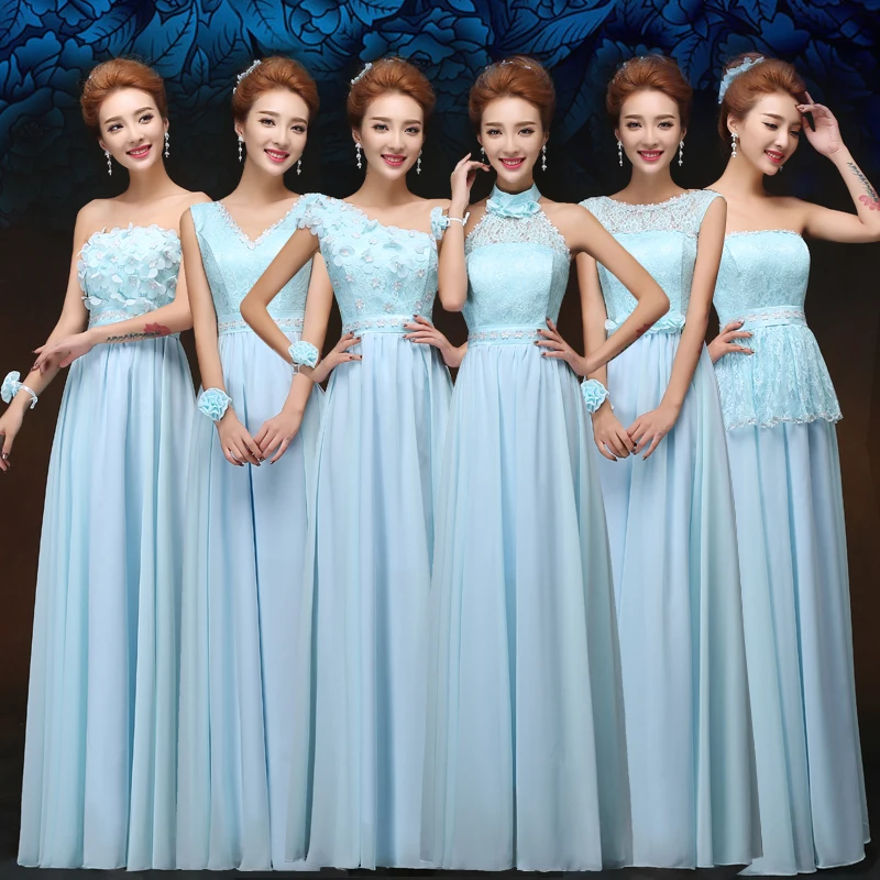 Vestido Azul Marino/женские вечерние платья больших размеров, шифоновое голубое платье для подружки невесты, сексуальные платья для выпускного вечера с v-образным вырезом