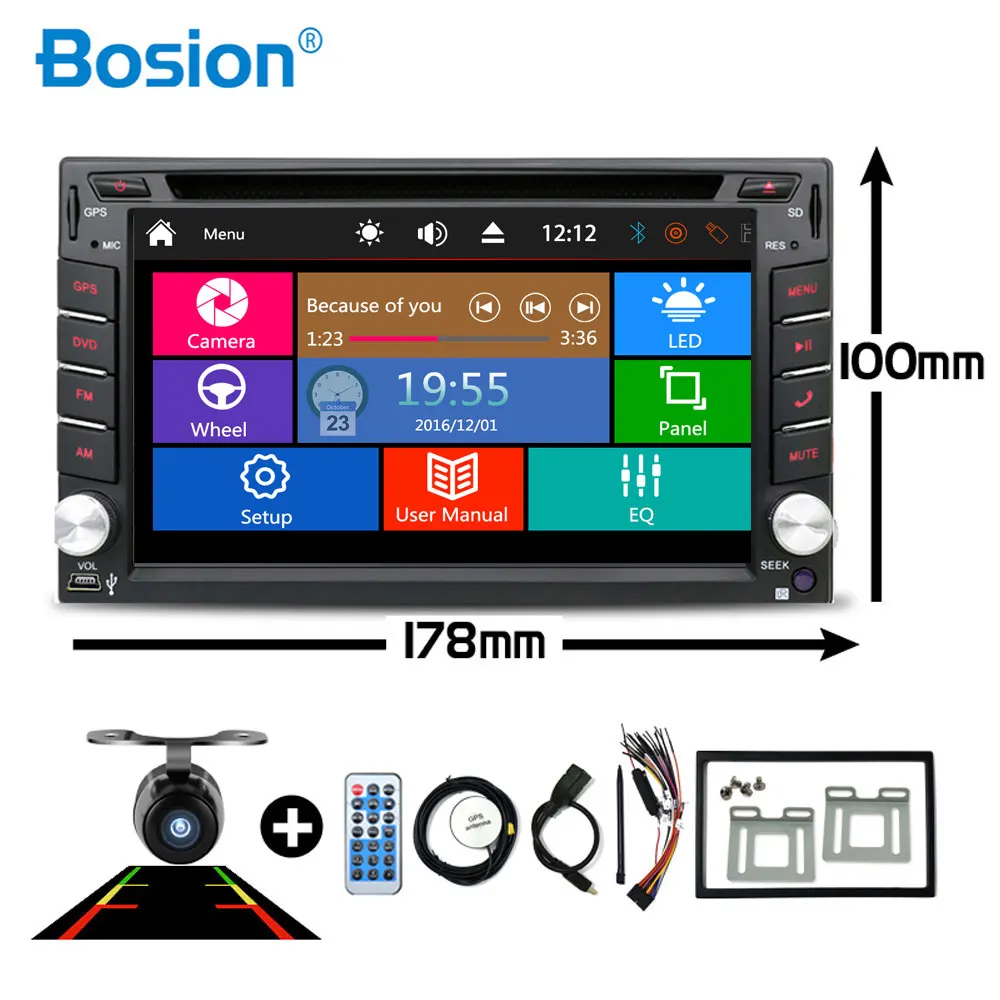 Clearance Car Multimedia 2 din Car DVD Player Double 2 din Universal Car Radio GPS Navigation In dash Car Stereo video Free Map Camera 0