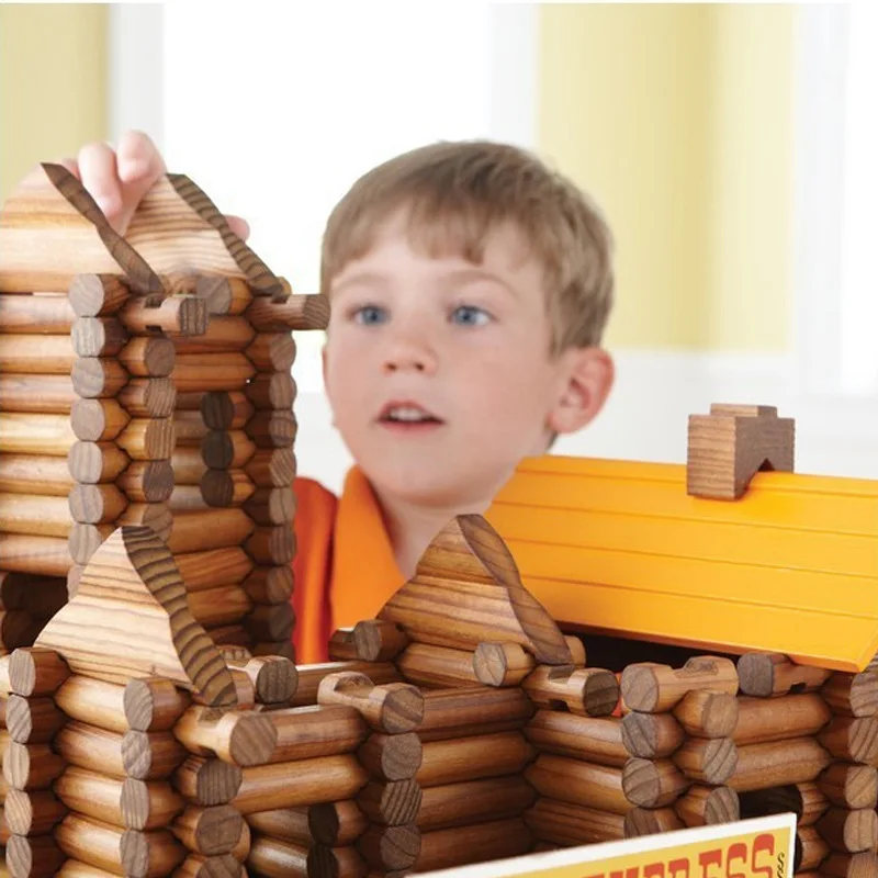 

Built Cabin Logs Creative Architecture Building Blocks DIY Parent And Child to Build Toy Outbound Lincoln Room