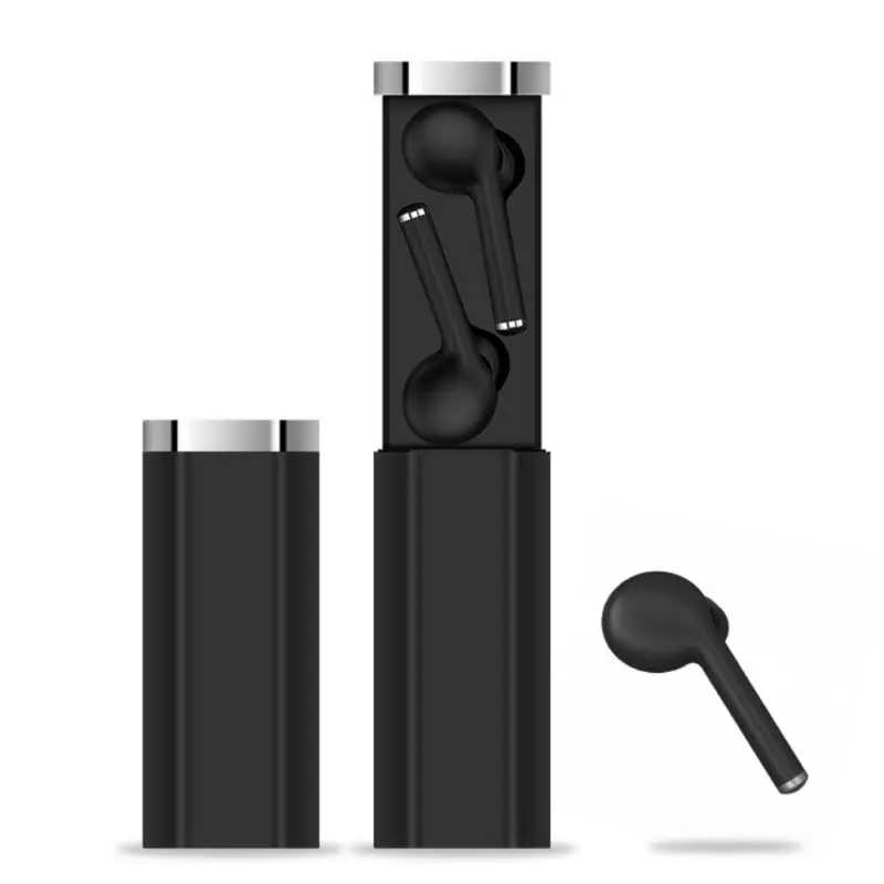 Черный TW50 Bluetooth наушники HiFi стерео Бас шумоподавление Гарнитура двойной микрофон с зарядным устройством Беспроводные спортивные наушники - Цвет: Черный