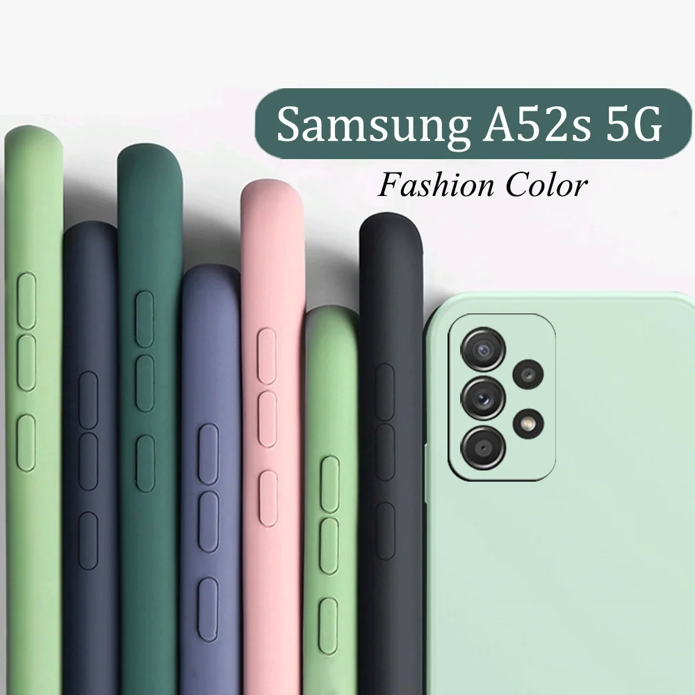 Новый квадратный силиконовый чехол для телефона Samsung A52s 5G на обложке Galaxy SM-A528B