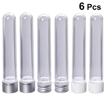 

6pcs Multifunctional Test Tube with Cover Travel Cosmetic Lotion Containers Empty Clear Packing Tube for Daily Use (25ml)