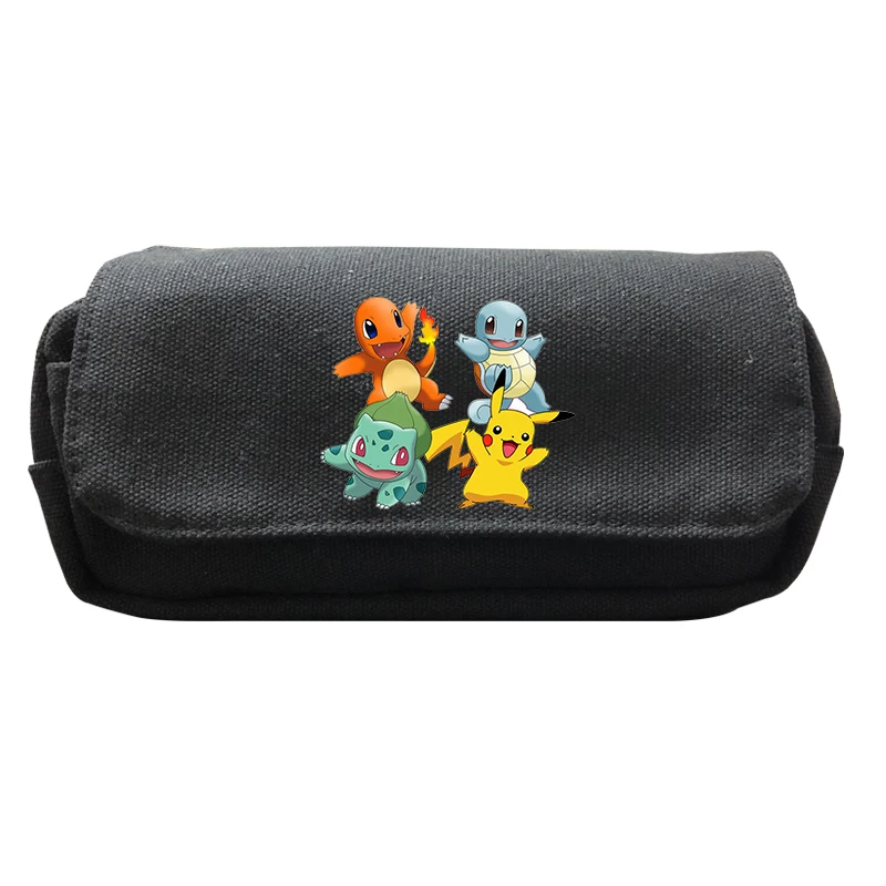 Черный чехол для карандашей Mochila Pokemon, детская косметичка, сумка для хранения для мальчиков, большая емкость, Пикачу, коробка для макияжа, школьные принадлежности - Цвет: 49
