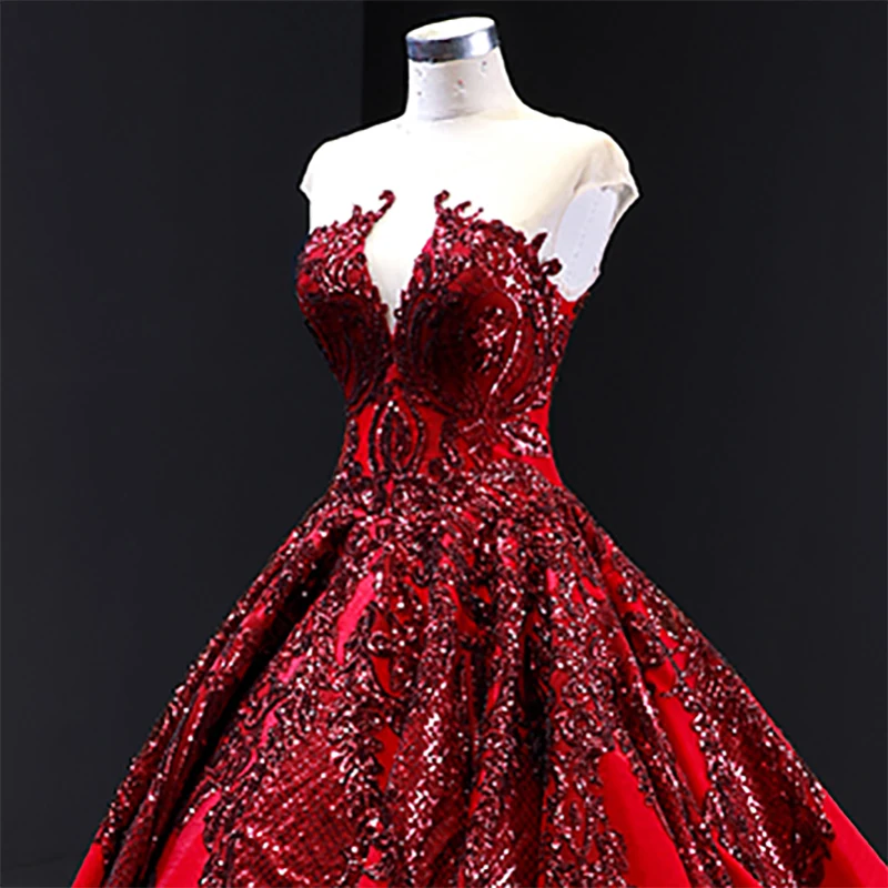 J66948, jancamber, детские платья для девочек, v-образный вырез, без рукавов, со шлейфом, красные вечерние платья для женщин, robe de soiree