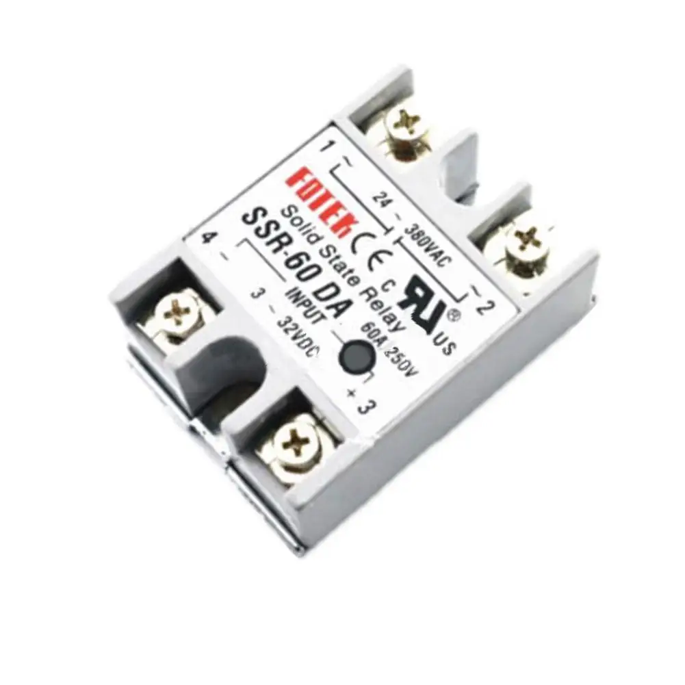 

60A 24V-380V 250V SSR-60 DA Solid State Relay Module 3-32V DC To AC