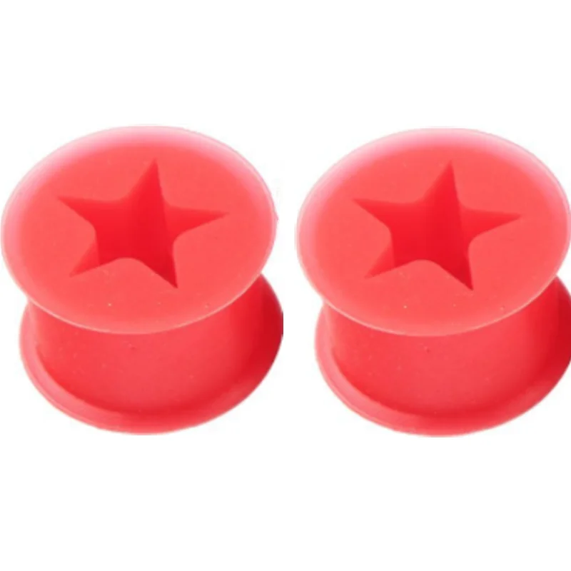 Style6 1 пара силиконовых тоннели для ушей и тоннелей Star Dilataciones Oreja пирсинг спиральных ушей разъем расширитель для пирсинга Orelha - Metal color: Style6