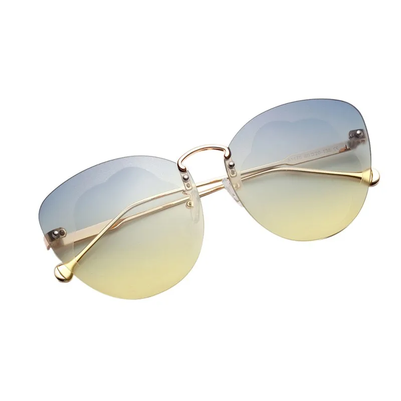 Мода Glasse прозрачные прогрессивные цветные линзы Ac без полей кошачий глаз очки Женские Красочные Кристальные солнцезащитные очки
