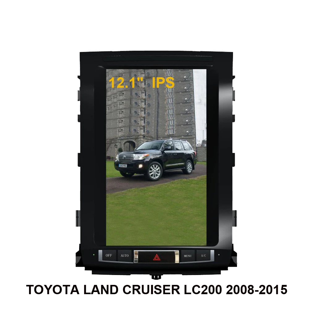 Автомобильный GPS-навигатор в стиле Tesla на Android для TOYOTA LAND CRUISER LC200 2008-2015
