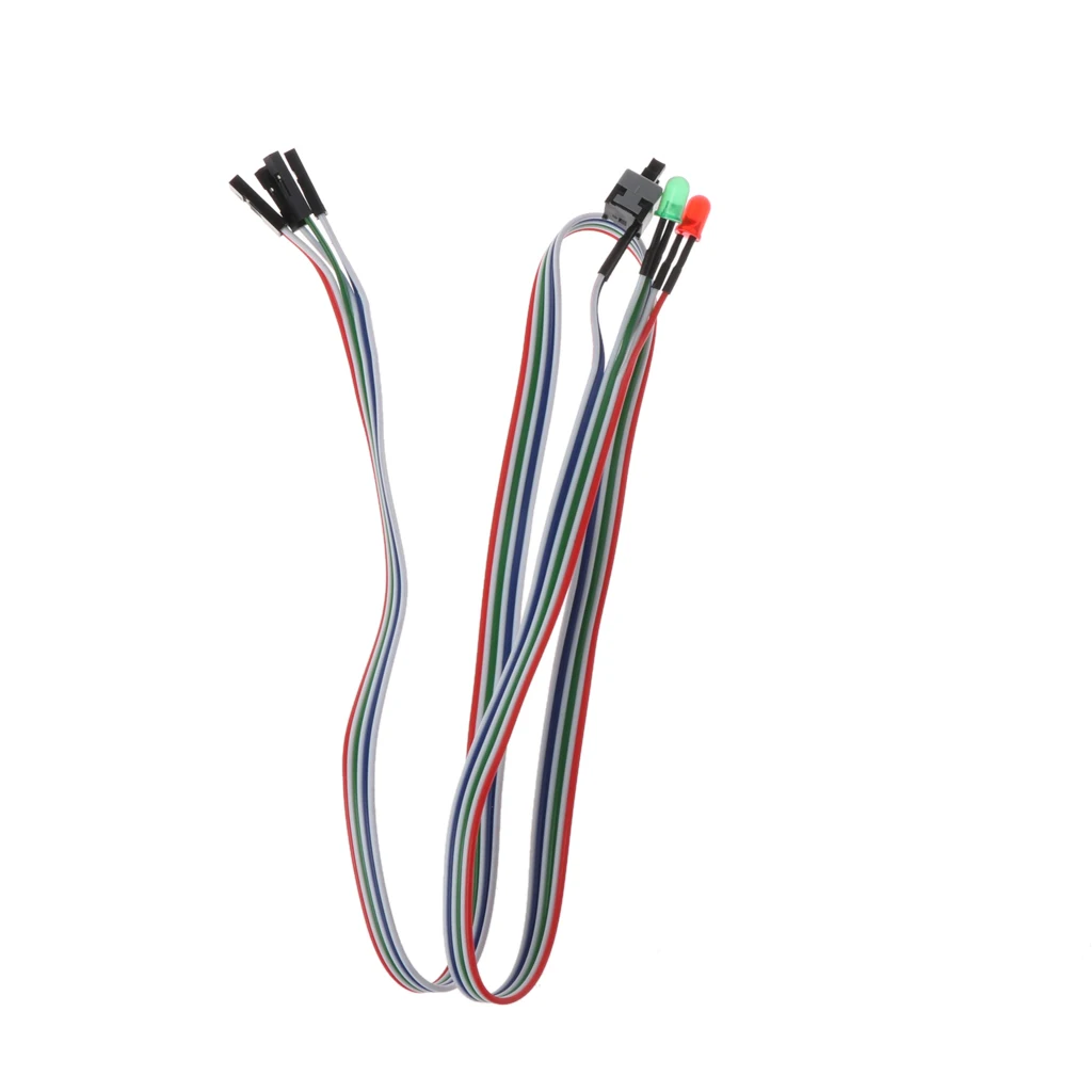 

New Case Desktop ATX Power On Reset Switch Cable With HDD LED Light For PC Computer Drop Ship Support