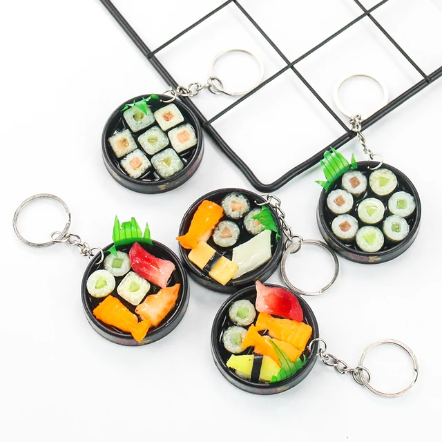 10pcs Resin Rice Balls Pendants Key Chain Charms Bag Hanging Charms Photo  Props 