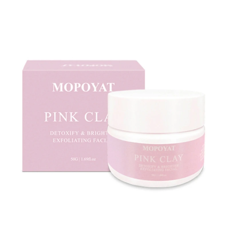 50g Pink Mud Mask Moisturizing Oil-control Shrinking Pores Firming Skin Face Cleansing Mask Mud - Цвет: Слоновая кость
