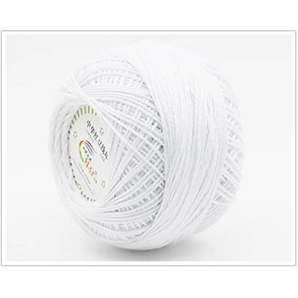 01 white Кружевные нити крючком нить хлопок швейные нити для вышивания нить Вязание крючком нить с цифрой 3, детский нить - Цвет: 01 white
