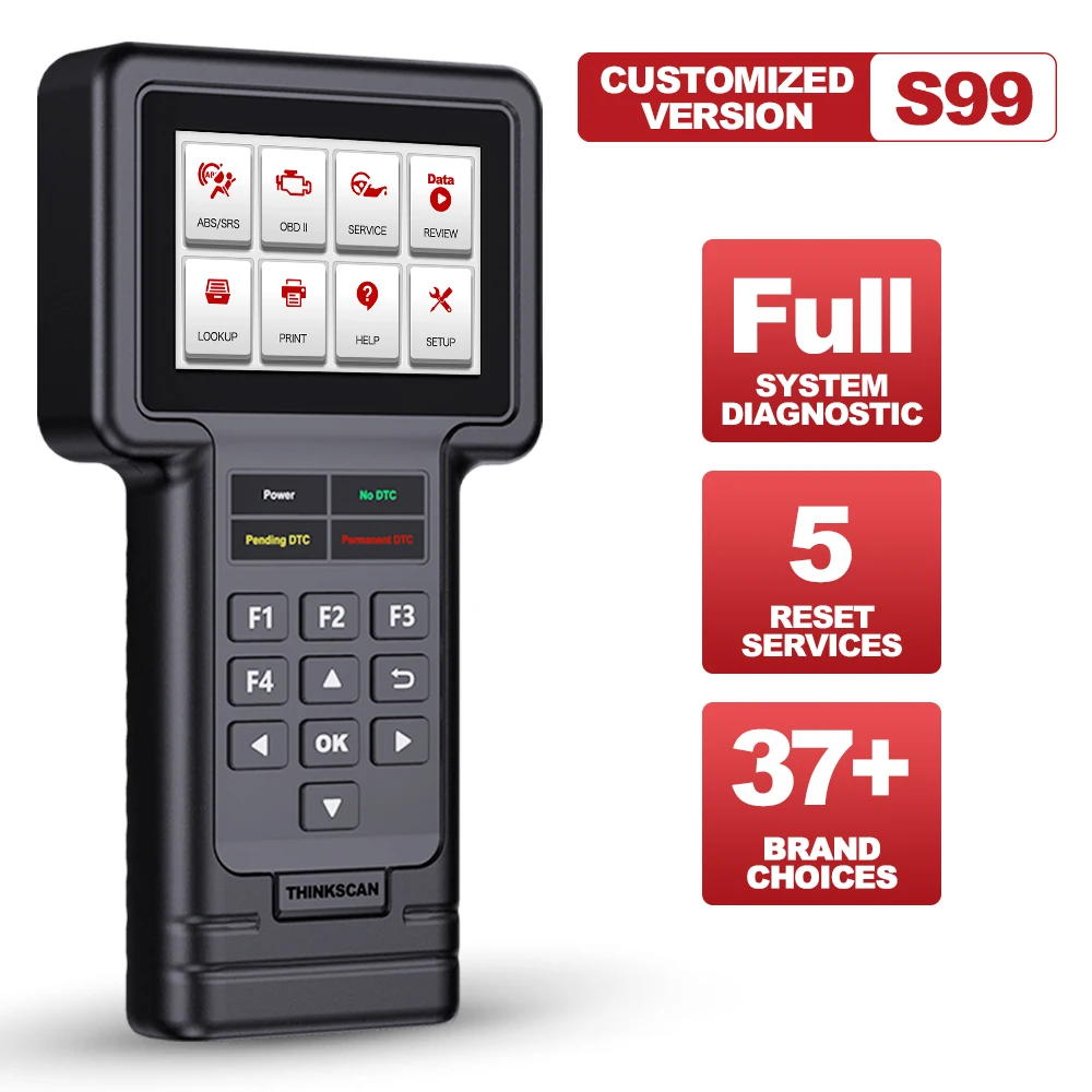 Thinkcar Thinkscan S99 Full System Diagnose Scanner Code Reader DIY Anyone Car obd2 Oil/Brake/SAS/ETS/DPF Reset Diagnostic Tools