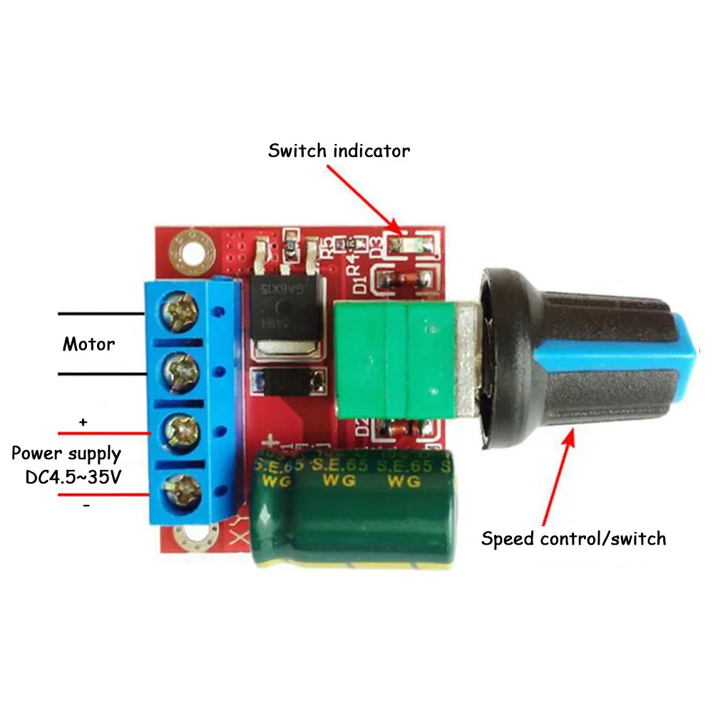 EJ.life Module De Contrôleur PWM Contrôleur De Vitesse De Moteur à