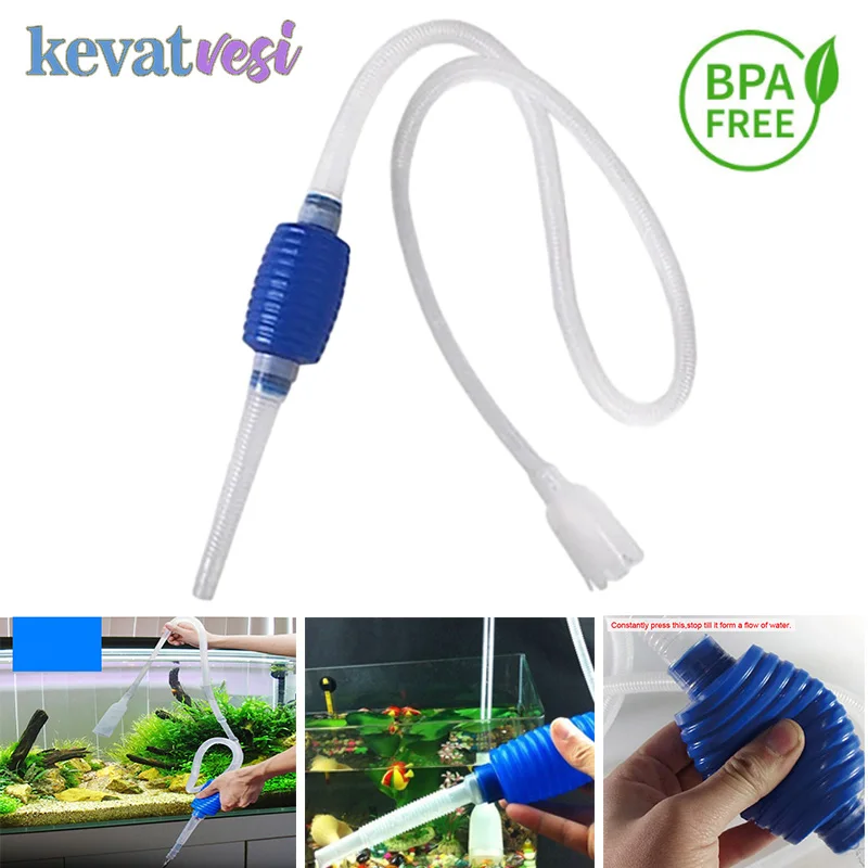 

Portable Fish Tank Pump Vacuum Water Change Shphon Pump For Aquarium Water Exchange Tool For Fish Tank Cleaning Pipe