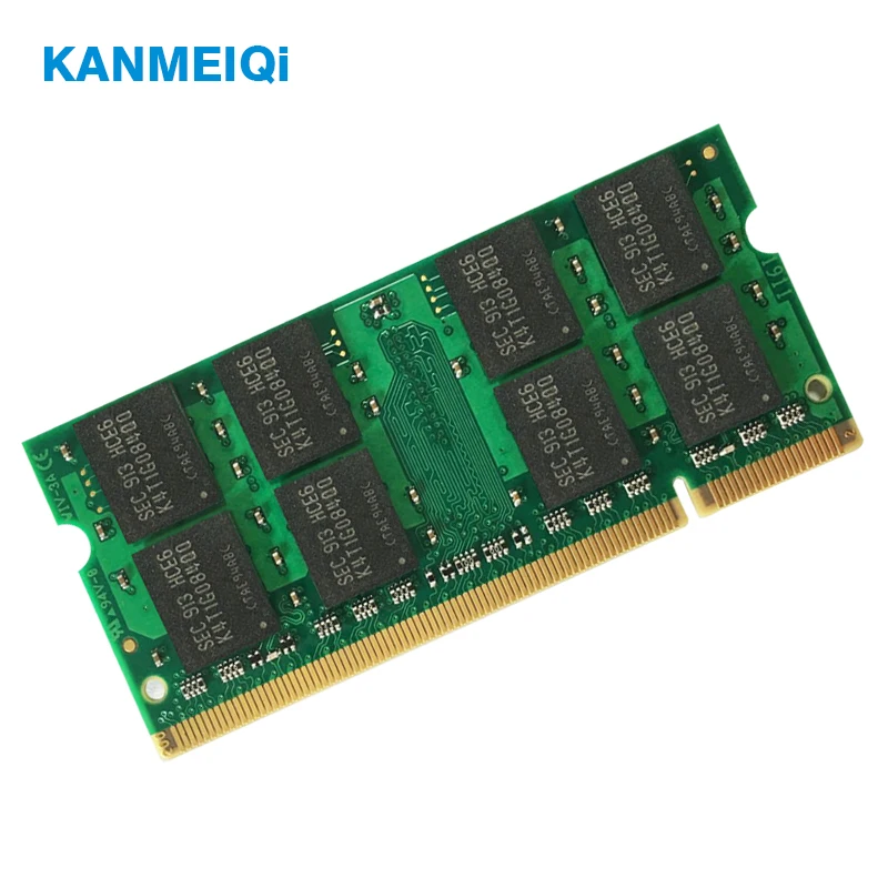 Kanmeiqi DDR2 4 Гб(2 шт. X2GB) PC2-6400 800 МГц 533/667 МГц для ноутбука SO-DIMM памяти Оперативная память 200pin 1,8 V