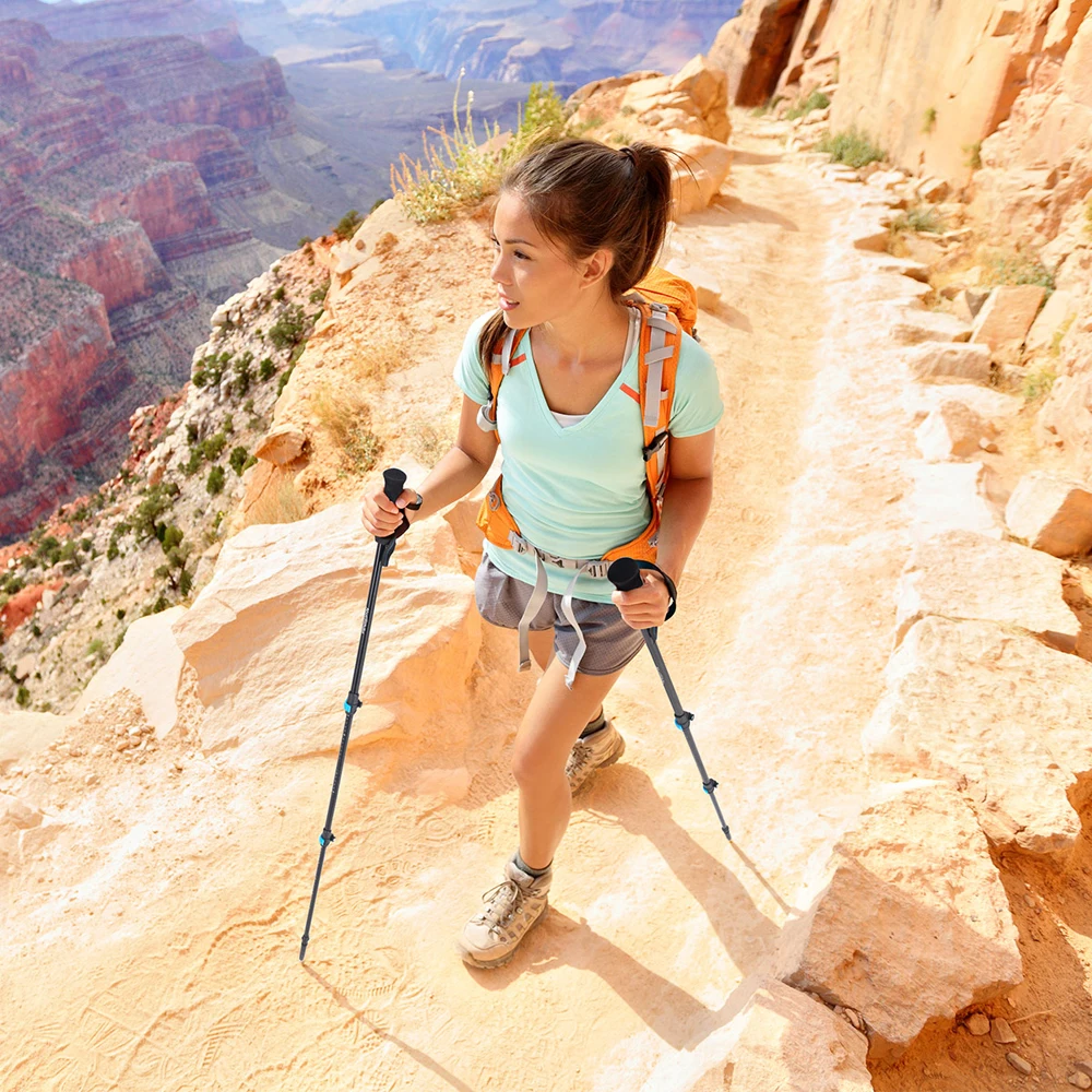 Походная трость Naturehike, 3 секции, 1,35 м, палка для скалолазания, алюминиевый сплав, трость для прогулок, портативная, телескопическая, походная палка