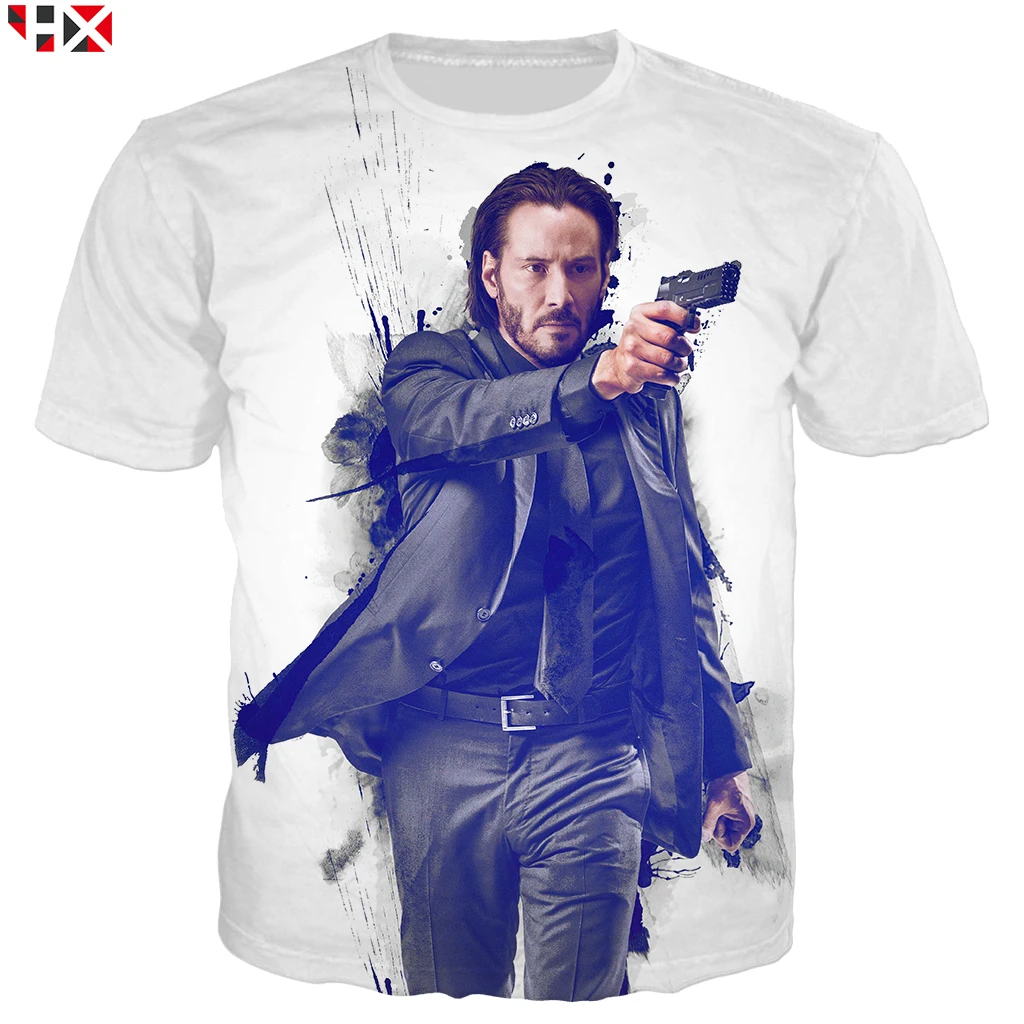 Летняя мужская футболка John Wick Chapter 3, новинка, 3D принт, Мужская/женская футболка, фильм, короткий рукав, уличная одежда, футболки, топ, X110 - Цвет: T shirt 2