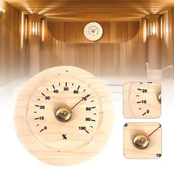 

Sauna Room Wood Hygrometer Steam Sauna Room Instrument Humidity Meter Bath And Sauna Indoor Use Accessories