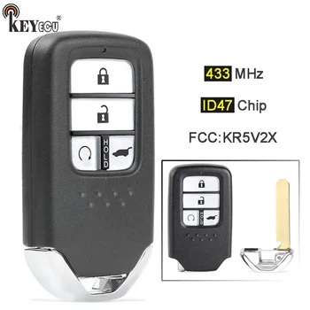 Keyforkess 433.92MHz ID47 Chip FCC: KR5V2X A2C83162500 sostituzione 4 pulsanti Smart Remote Key Fob per Honda Pilot