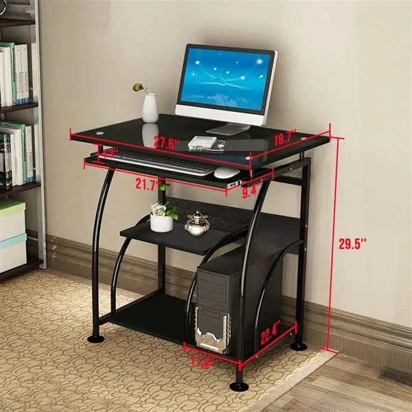 

Office Home Computer Desk Black Computer Table