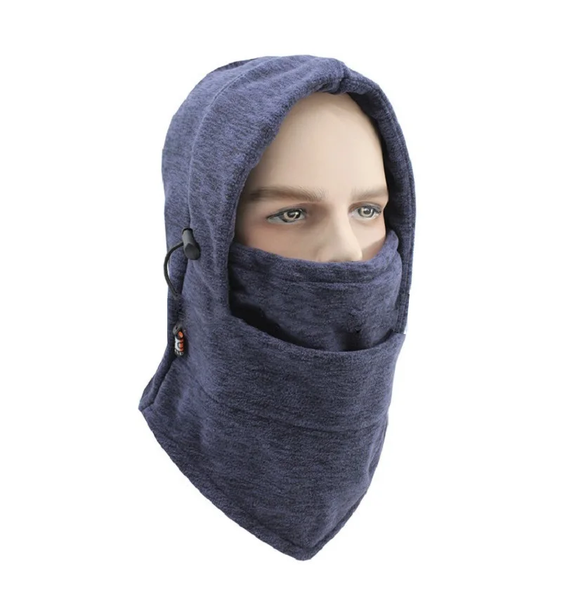 Зимняя теплая мотоциклетная маска для лица шарф для шеи Активный угольный фильтр термальная Флисовая Балаклава мотоциклетная Водонепроницаемая шапочки