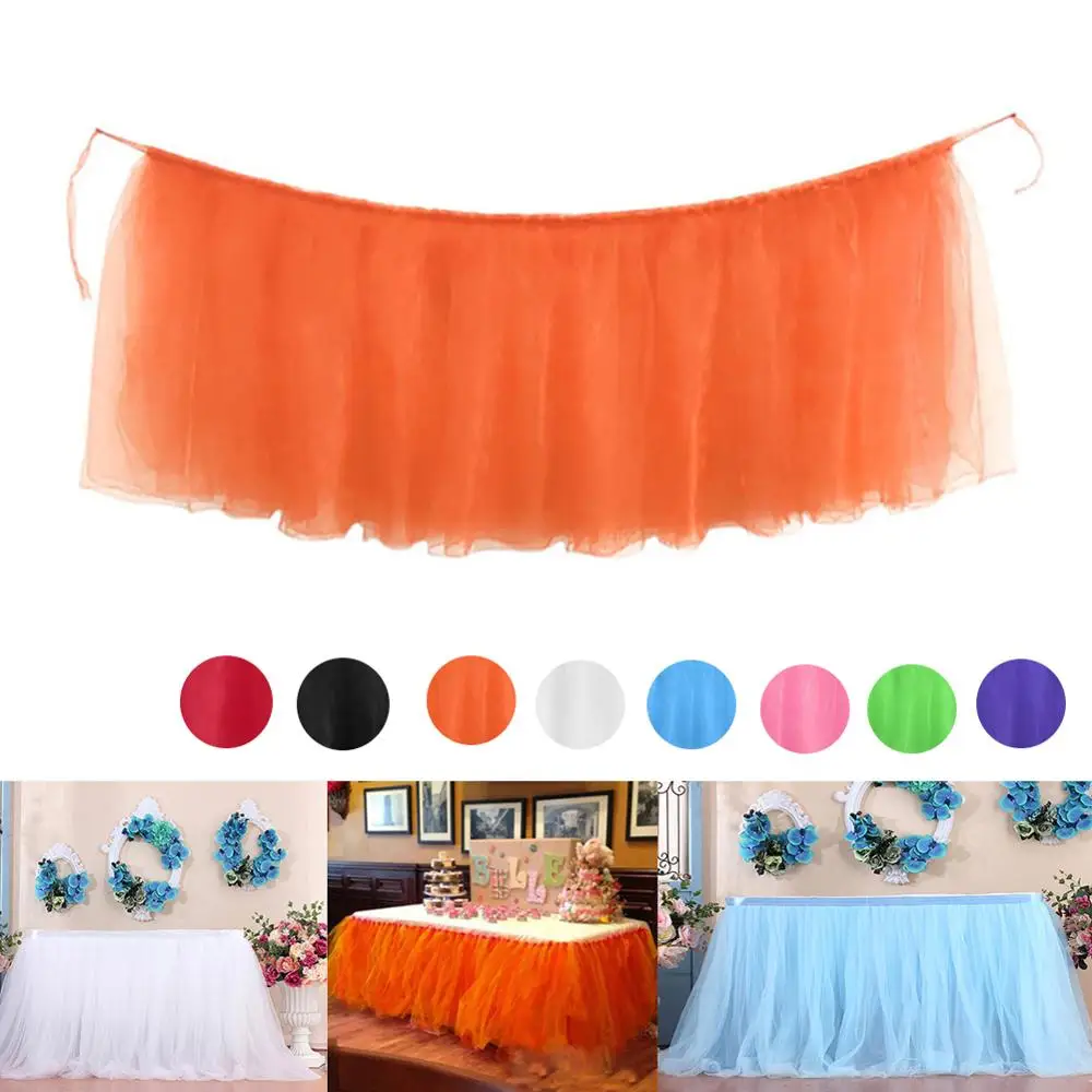 100 x 70 cm Multicolor Table Skirt Cover Birthday Wedding Festive Birthday Party Home Decor Table Cloth