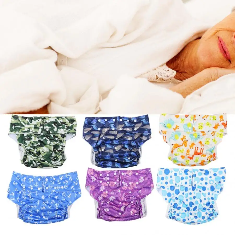 

Adult Washable Cloth Diaper Adjustable Reusable Ultra Absorbent Incontinence Pants Nappy Leakproof Diaper Pants For Men Women l