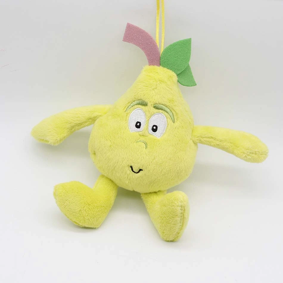 Фрукты овощи арбуз груша клубника вишня Зеленое яблоко морковь лук 7 стиль мягкие куклы игрушки для детей Подарки - Цвет: Pear