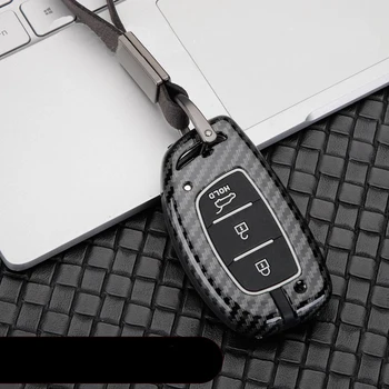 

For Hyundai IX25 IX35 I20 I30 I40 hb20 Santa Fe Creta Solaris 2017 Wear resistant Zinc alloy+silica gel Smart Car Key Case Shell