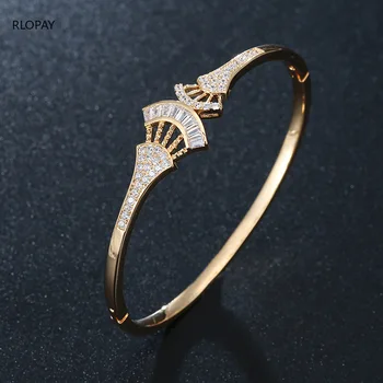 

Fashion Cubic Zirconia Open Bracelets Bangles for Women Gold Silver Stretching Bracelets Pulseras Mujer Jewelry Gift