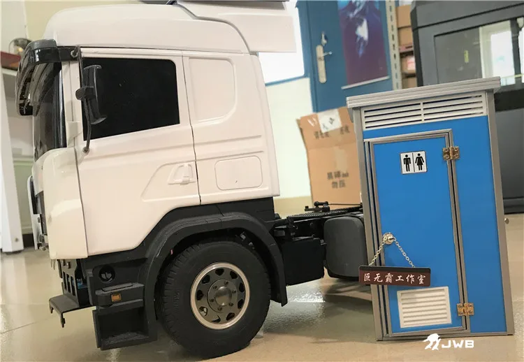 Tamiya тягач мини Санузел мобильный туалет игрушка модель для 1/14 RC грузовик TAMIYA SCANIA R620 MAN TGX BENZZ VOLVO сцена модель