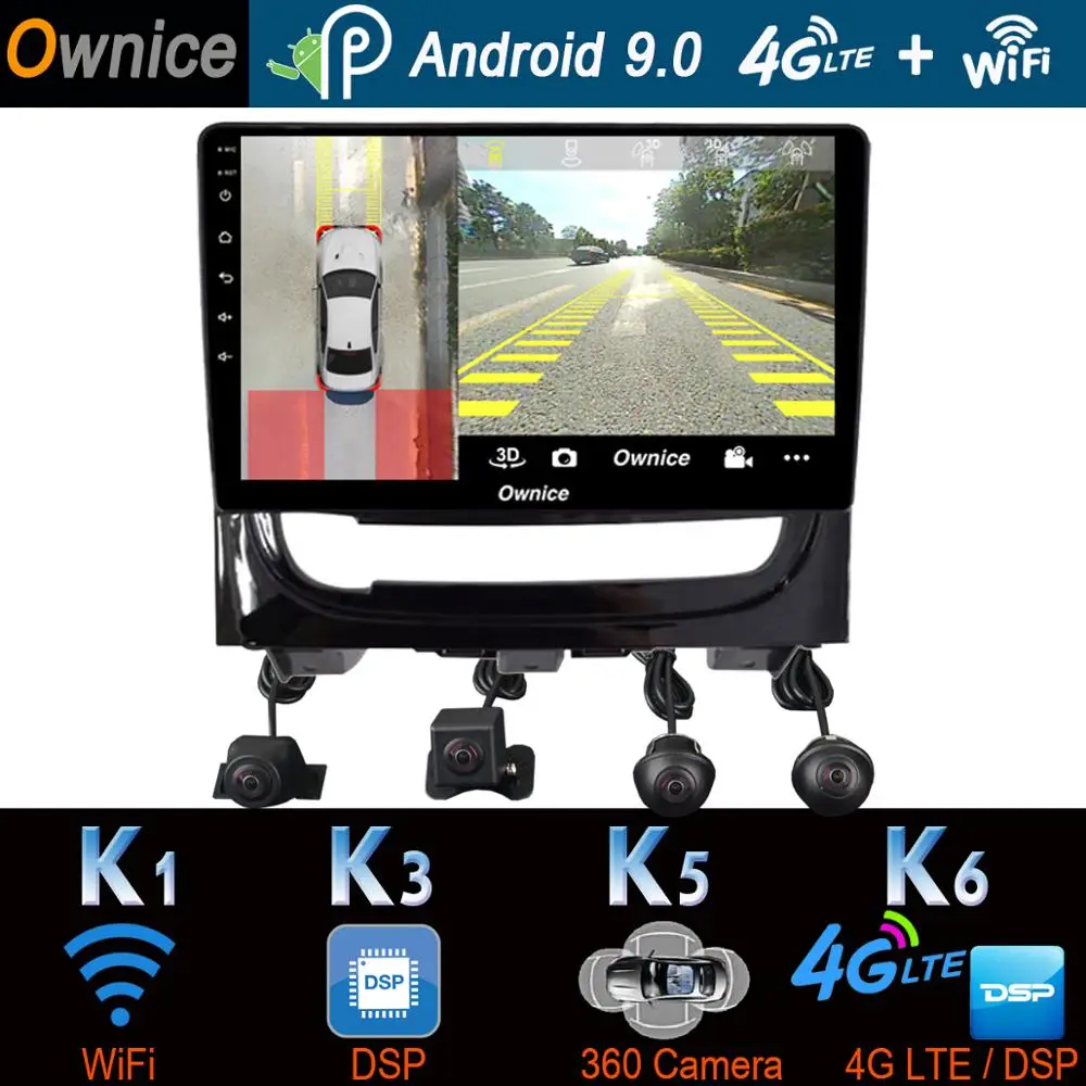 360 ° панорамный Android 9.0 4G + 64G GPS-навигация Радио CarPlay SPDIF DSP Автомобильный