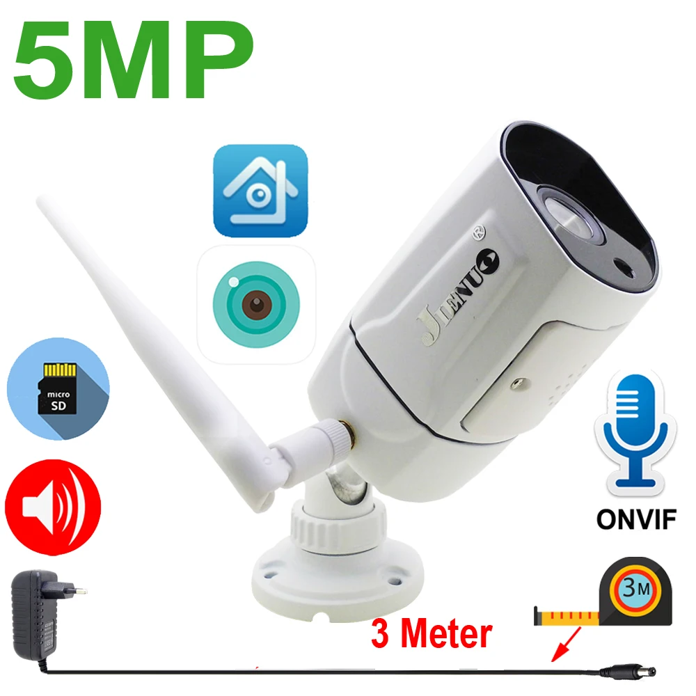 

5MP IP Camera Wireless 64G Cctv Two-way Audio Security Surveillance Outdoor Waterproof Home Cam Infrared Night Wifi XMeye ICSee