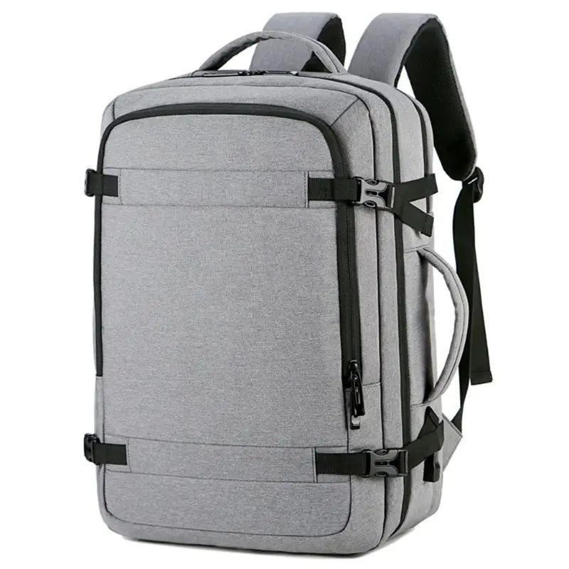 

Man Backpack Waterproof USB Charging Side Buckles Business Shoulder Bag Work