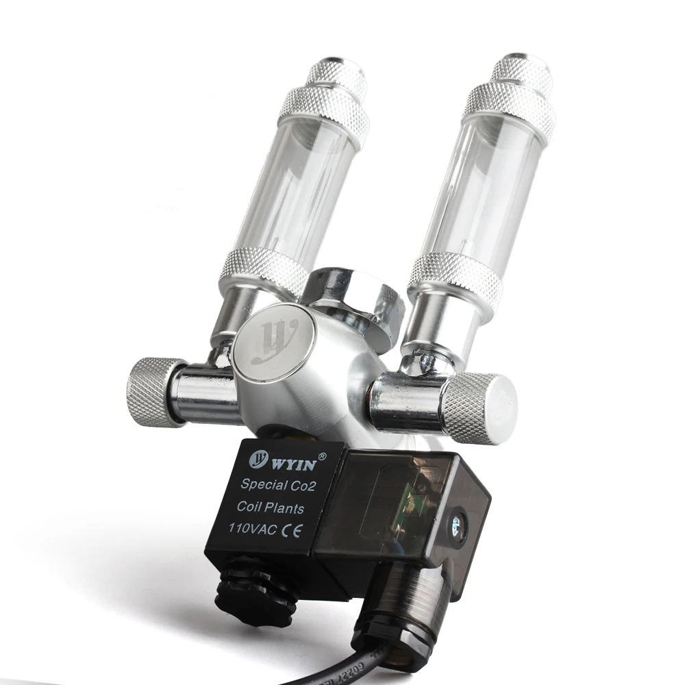 

Co2 Pressure Regulator With Solenoid Double Trim And Valve Bubble Counter Check Valve Aquarium Co2 Regulator 12V Output Voltage