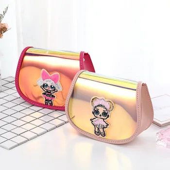 

2019 Cute LOL Surprise Dolls New Laser Colorful Cosmetic Bag Trend Shoulder Style Backpacks for Teenage Girls Small Wallet 2S30