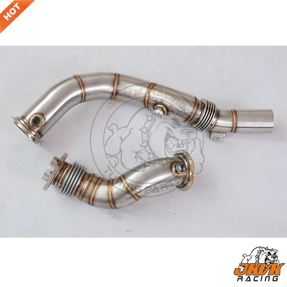 JKVK гоночный выхлопной SS304 3 ''для S55 F80/F82/F83 M3/M4 Catless выхлопных труб от