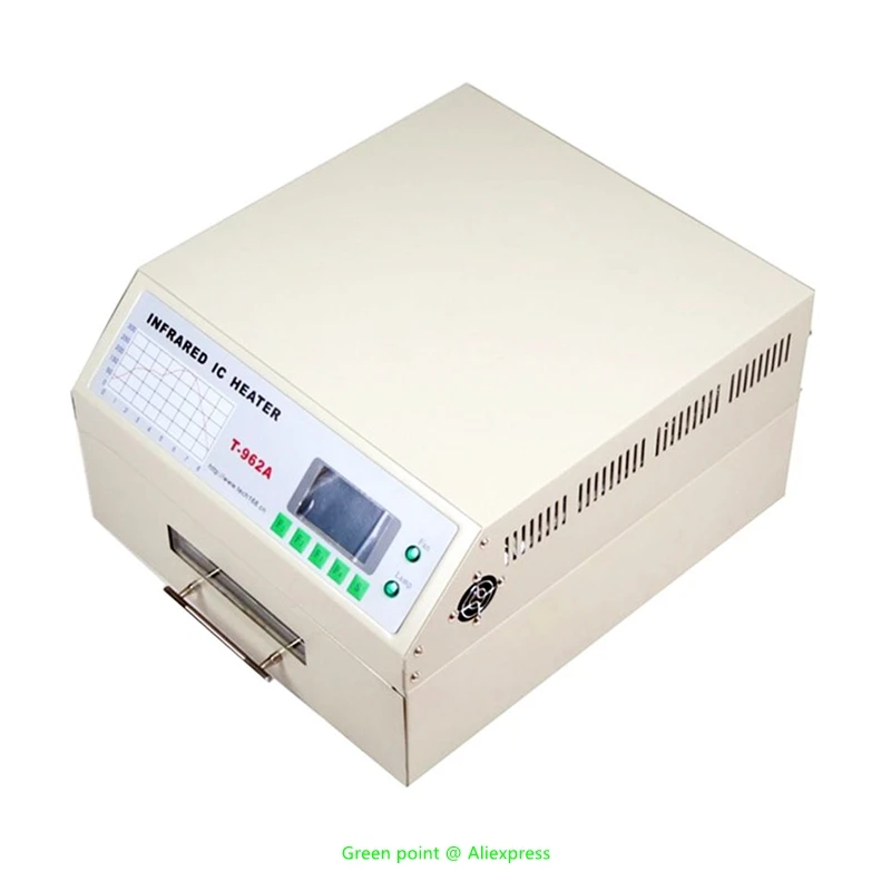 Reflow Oven T-962/T-962A 110/220V Reflow Soldering Machine 800/1500W  180x235/300x320mm Professional Infrared Heater Soldering Machine Automatic  Reflow
