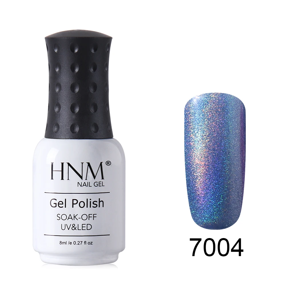 HNM 8 мл Радужный мерцающий Гель-лак для ногтей профессиональный УФ светодиодный Полупостоянный лак для ногтей Дизайн маникюрный Гибридный Гель-лак - Цвет: 7004