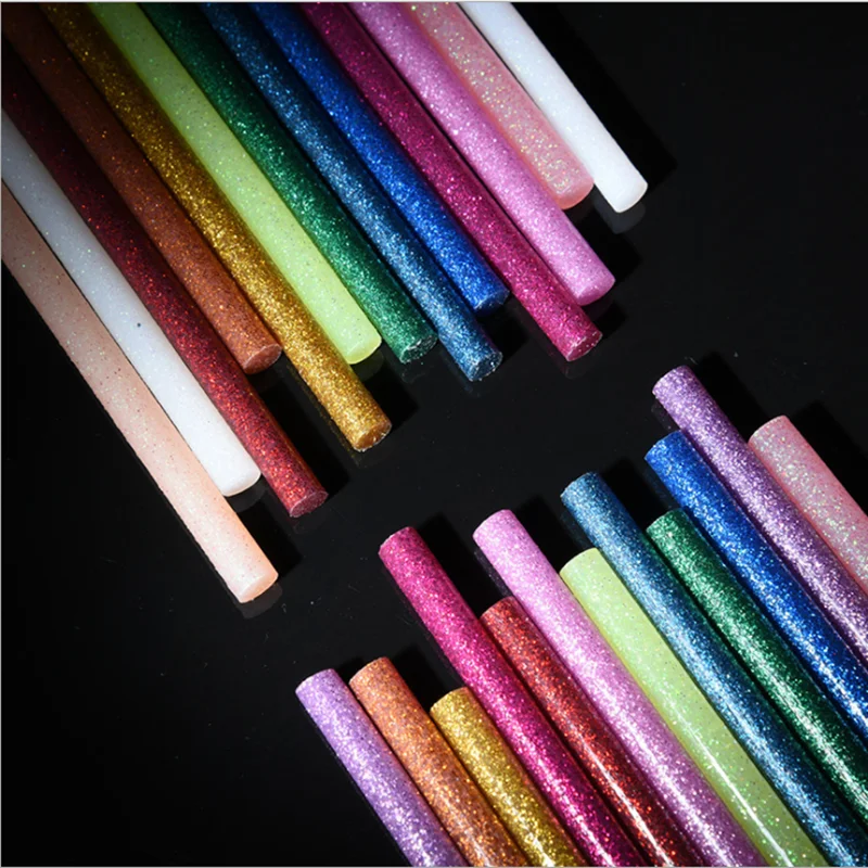 30Pc Colored Hot Melt Glue Sticks 11*200mm Adhesive Assorted Glitter Glue Sticks Professional For Electric Glue Gun Craft Repair 10 sheets of self adhesive foams sheets a4 diy craft foams decorative colored craft sheets decors