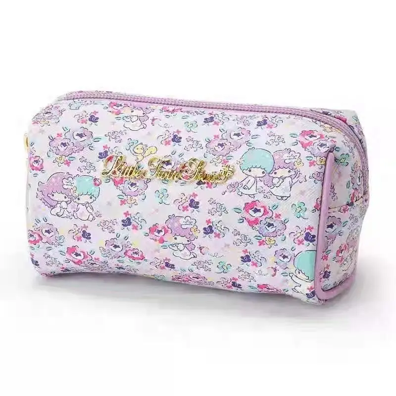 

Cute Little Twin Stars My Melody Floral Flowers Makeup Pouch Mini Small Leather Cosmetic Bags Women Coin Purse Wallet Organizer