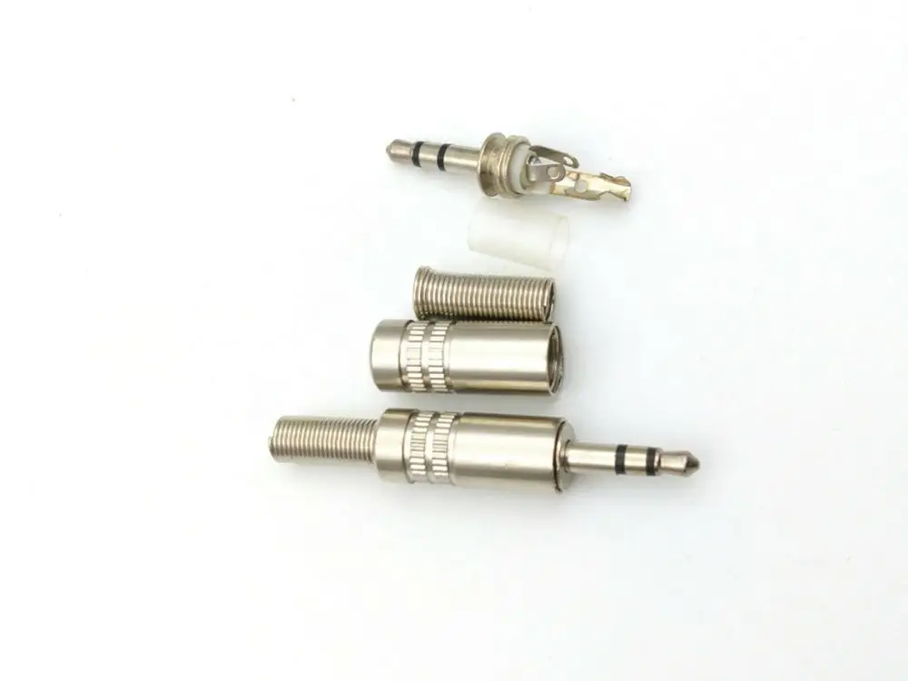 

1000pcs 1/8 3.5mm Stereo male Plug Audio soldering connectors for headphone