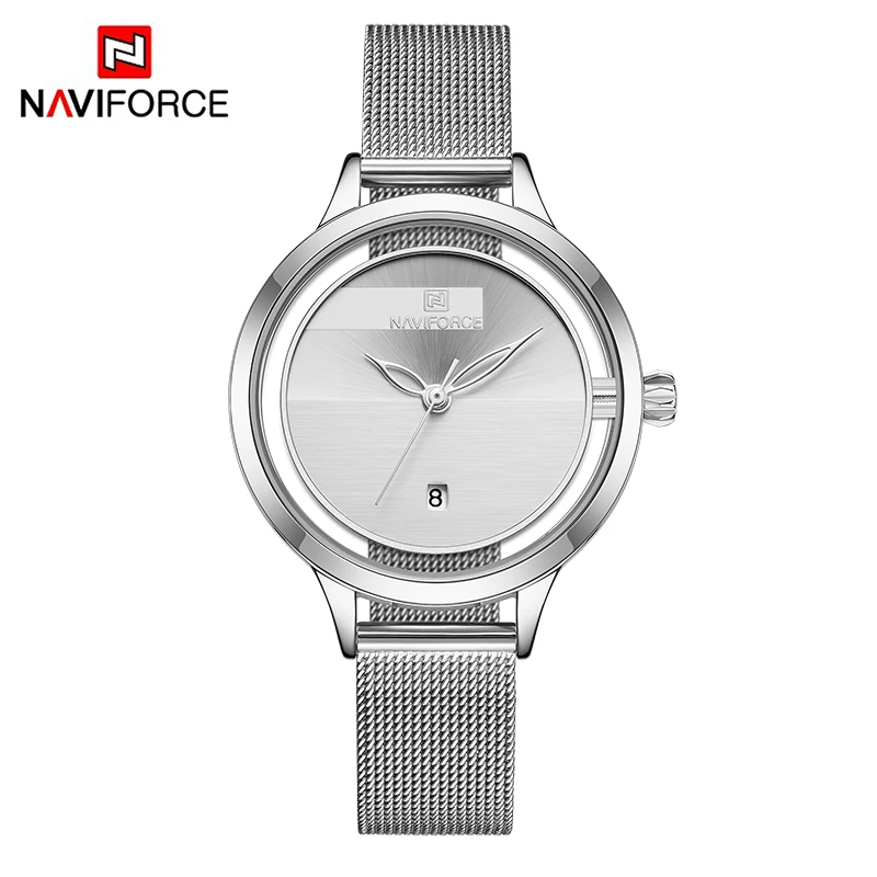 SW NAVIFORCE повседневные женские часы, женские деловые часы, кварцевые наручные часы, водонепроницаемые, из нержавеющей стали, роскошные часы, Relogio Feminino - Цвет: SW