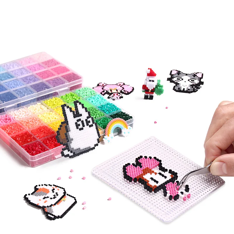 72 colors 24 colors 2.6mm Perler Fuse beads Iron beads Kit Hama beads 3D Puzzle DIY Toy Kids Creative Handmade Craft Toy Gift 6