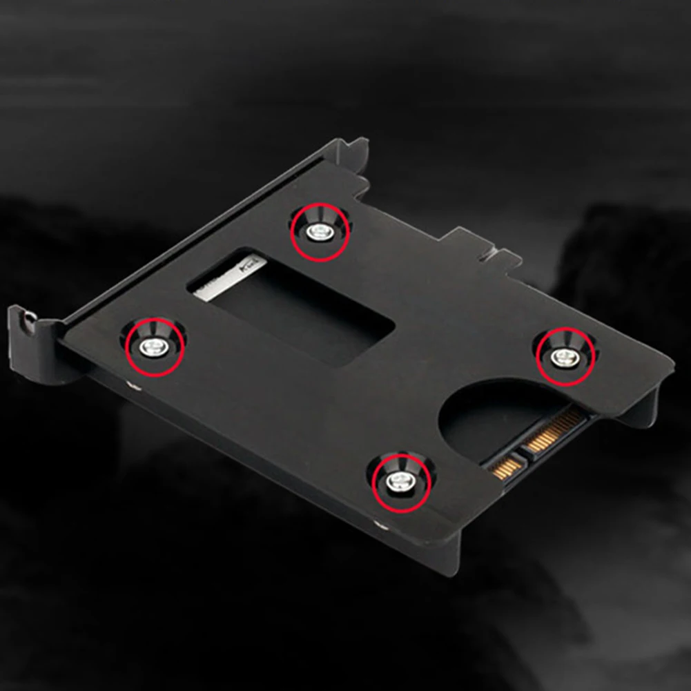 Держатель адаптера привода черный SSD HDD легкий экологичный портативный Монтажный кронштейн для хранения задней панели Экономия пространства Совместимость