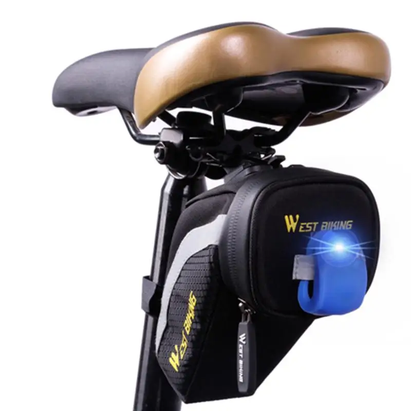 WEST BIKING нейлоновая велосипедная сумка, отражающая велосипедное седло MTB, задняя Подседельный штырь, велосипедное снаряжение, Аксессуары для велосипеда