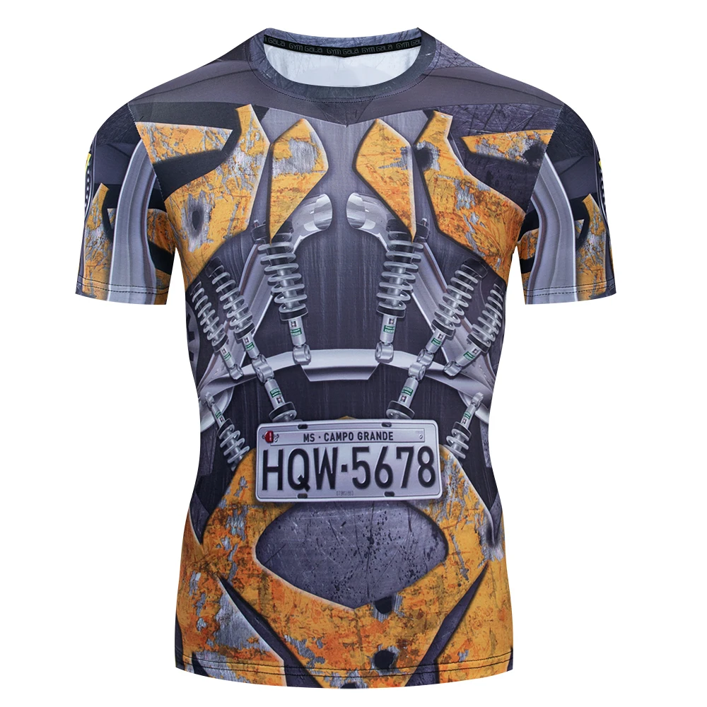 Детские спортивные футболки с короткими рукавами и принтом «Капитан Америка»; Детские обтягивающие футболки с короткими рукавами - Цвет: 019