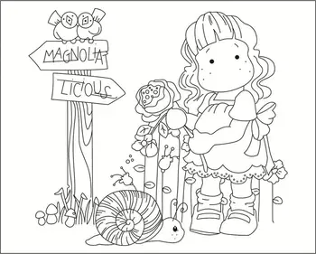 

10X8 Cute girlTransparent Clear Silicone Stamp Seal for DIY scrapbooking photo album Decorative clear stamp